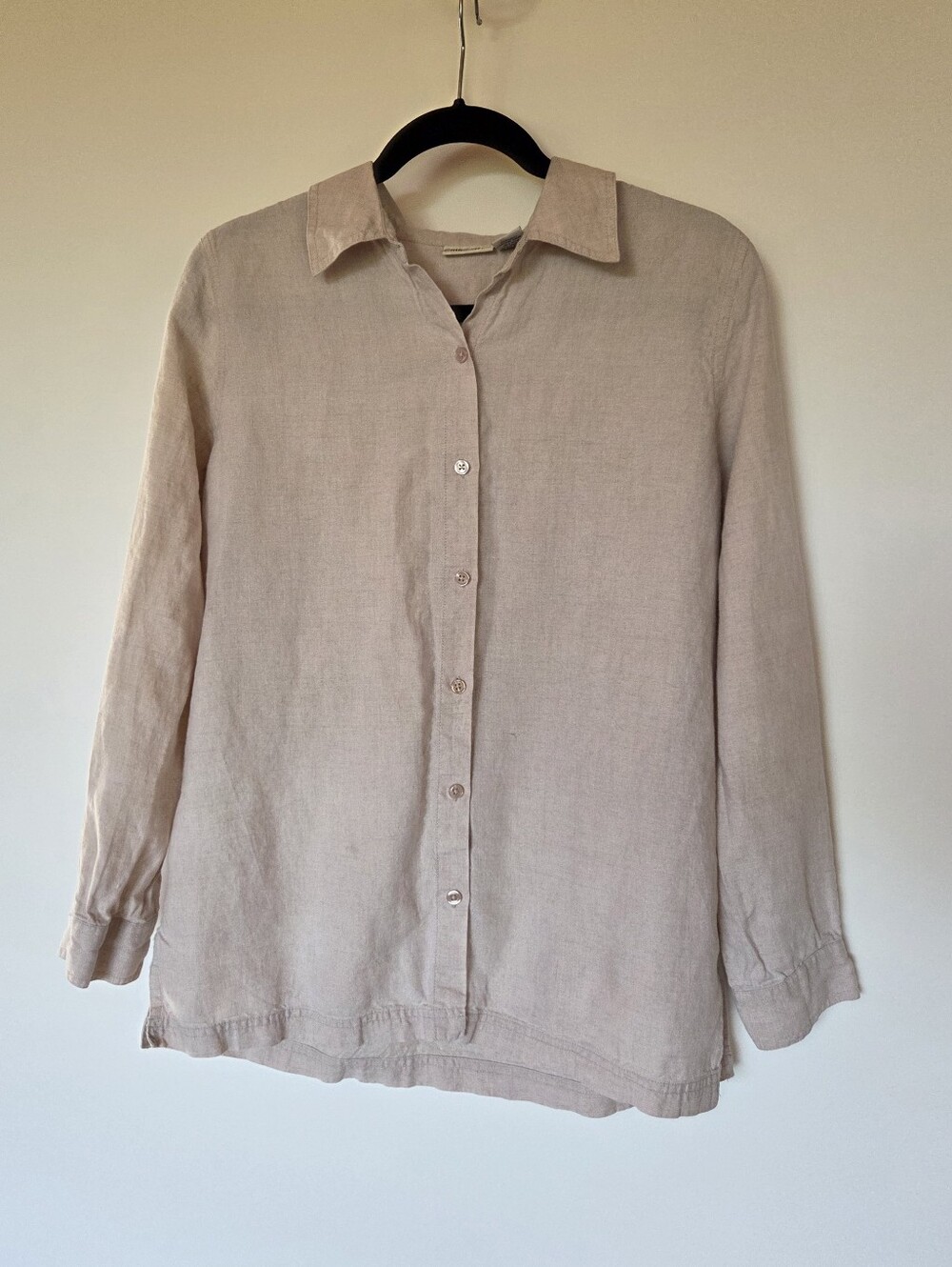 Vintage Cherokee Sandy Beige Linen Button-Up Shirt